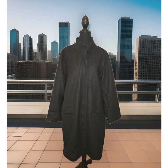 NWT! Old Navy Coat Mid Length Black Plus Size 3XL - Picture 1 of 10